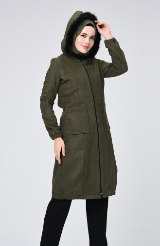 Fur Filt Coat Khaki 5278-01