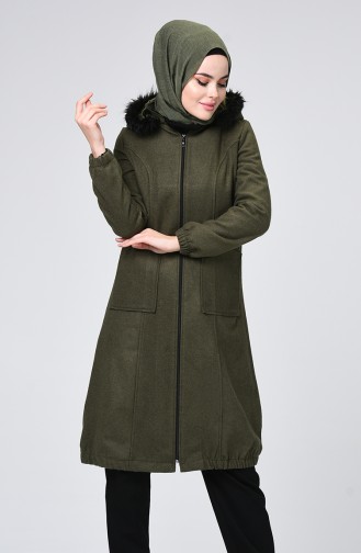 Fur Filt Coat Khaki 5278-01