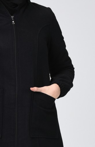 معطف طويل أسود 5278-02