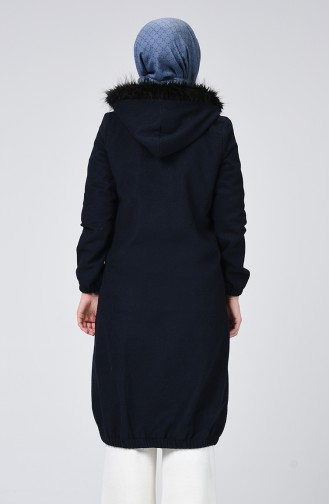 Fur Filt Coat Navy blue 5278-03