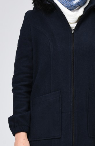 Fur Filt Coat Navy blue 5278-03