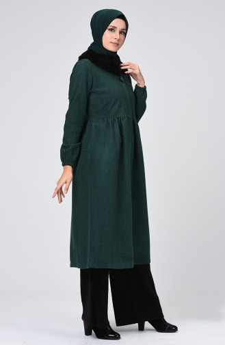 Zipper Filt Coat Emerald Green 5038-08