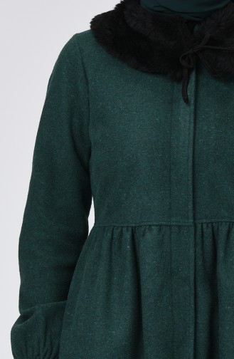 Zipper Filt Coat Emerald Green 5038-08