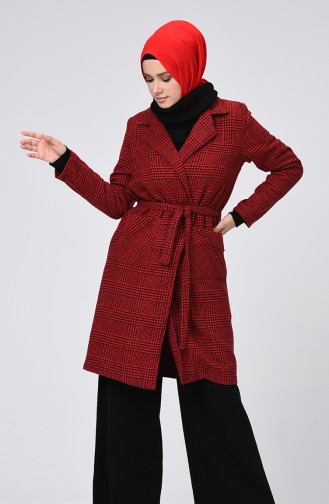 Cape Hivernal a Motifs 1048B-02 Rouge 1048B-02