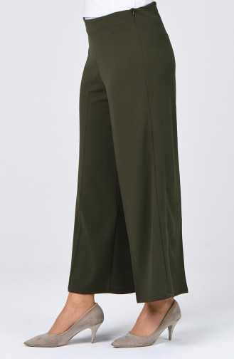 Wide Leg Trousers Khaki 4082-05