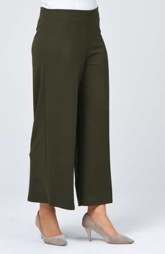 Wide Leg Trousers Khaki 4082-05