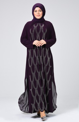 Lila Hijab-Abendkleider 6286-02