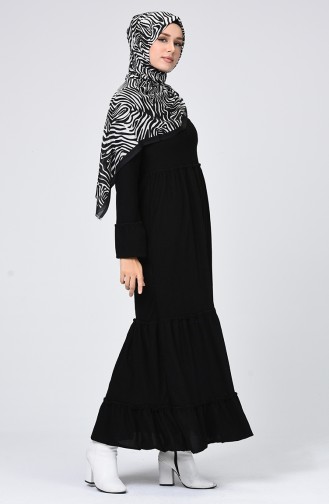 Black Hijab Dress 1211-01