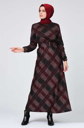 Plum Hijab Dress 1240-03