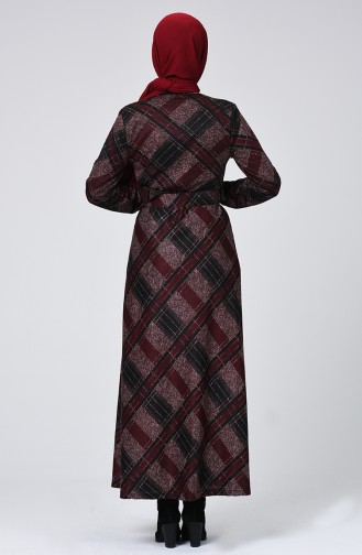 Plum Hijab Dress 1240-03