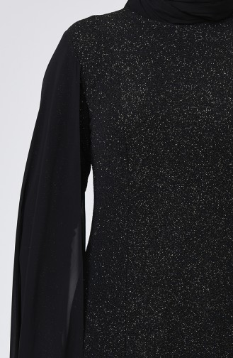 Black Hijab Evening Dress 1311-01