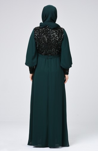 Robe Hijab Vert emeraude 1312-01