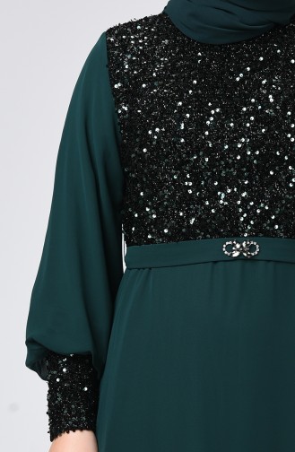 فستان أخضر زمردي 1312-01