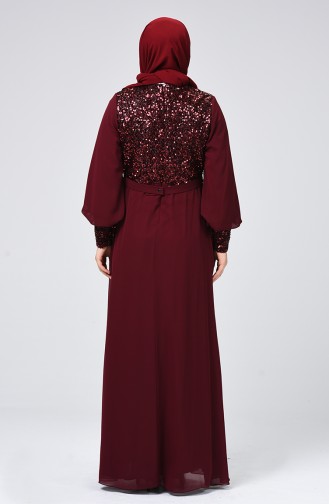 فستان أحمر كلاريت 1312-03