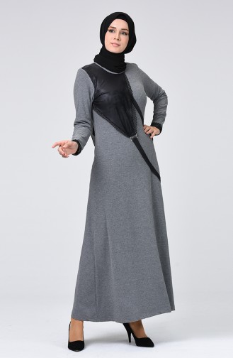 Robe Hijab Gris 0129-01