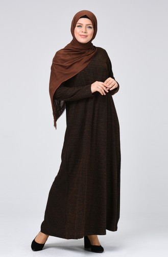 Robe Hijab Tabac 8046-01