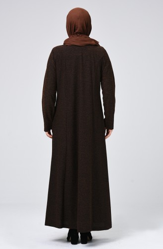 Tan Hijab Dress 8046-01