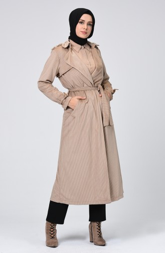 Trench Coat Velours Avec Ceinture 5872-02 Pierre 5872-02