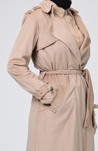 Trench Coat Velours Avec Ceinture 5872-02 Pierre 5872-02