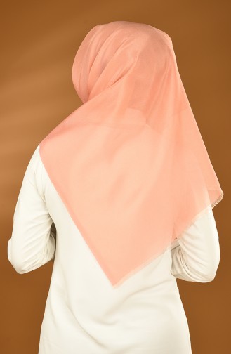 Plain Crepe Taffeta Scarf Pink orange 901564-30