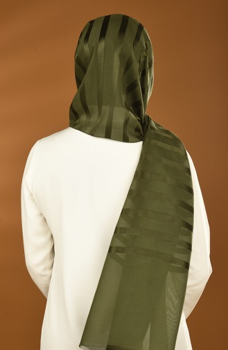 Striped Shawl Khaki 13152-19