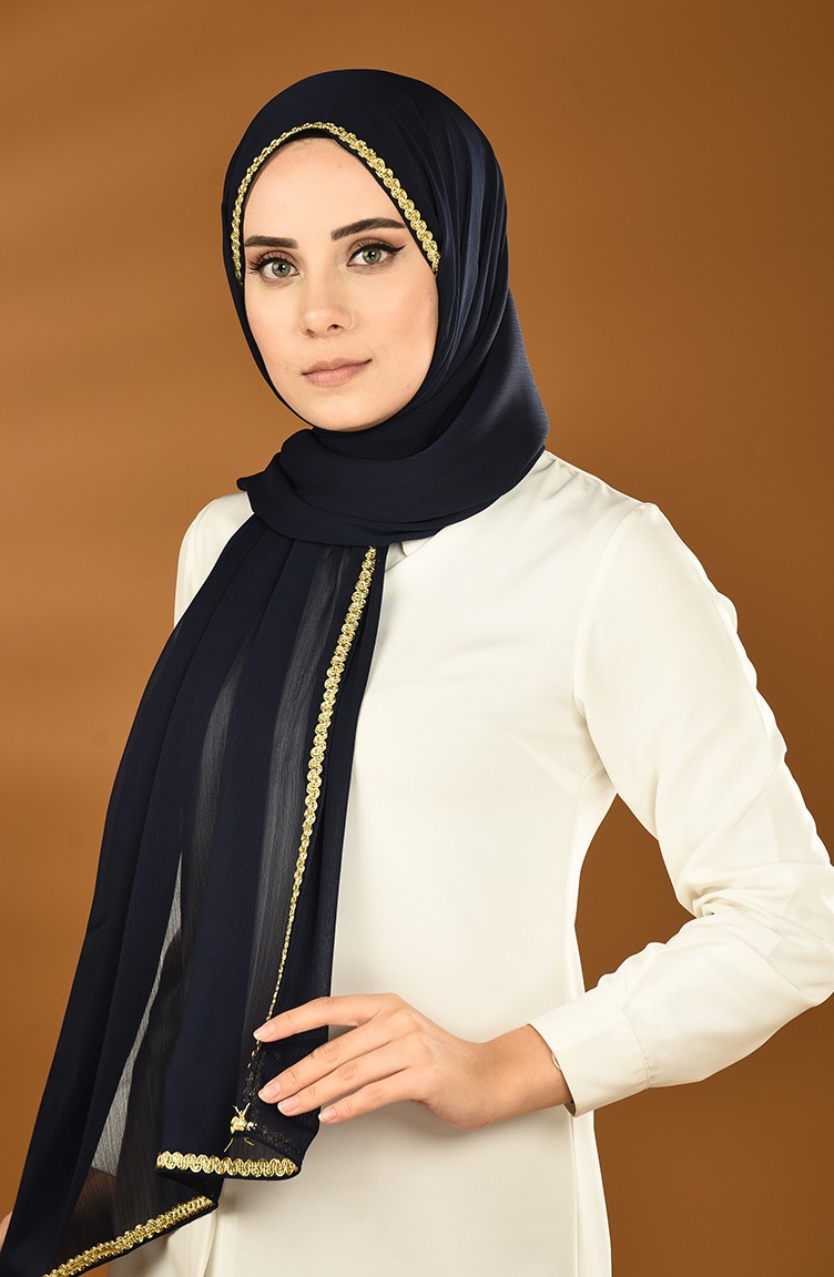 navy blue evening shawl