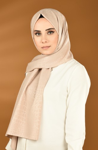 Patterned Woven Shawl Cream 8001-04