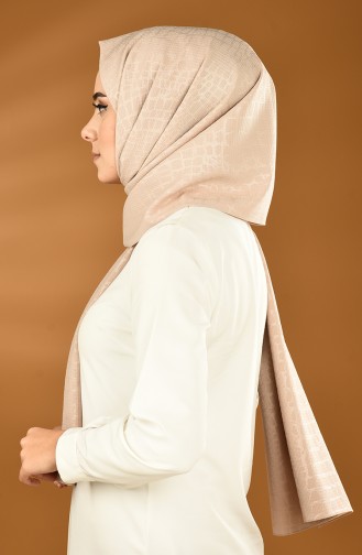 Patterned Woven Shawl Cream 8001-04