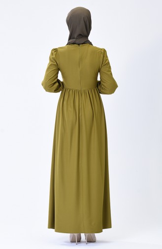 Pistachio Green Hijab Dress 3402-07