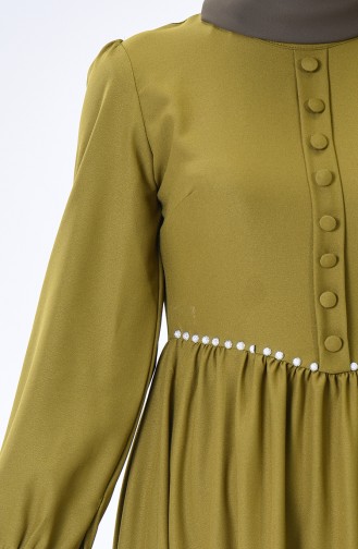 Pistachio Green Hijab Dress 3402-07