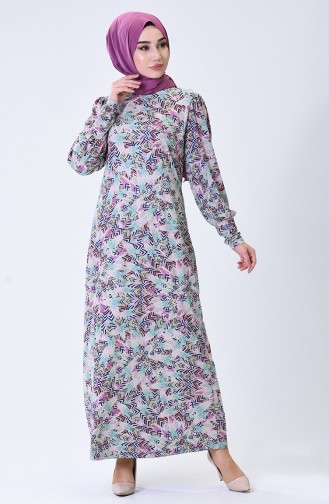 Navy Blue Hijab Dress 1325-01