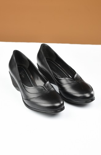 Bayan Dolgu Topuk Ayakkabı 27404-02 Siyah Cilt