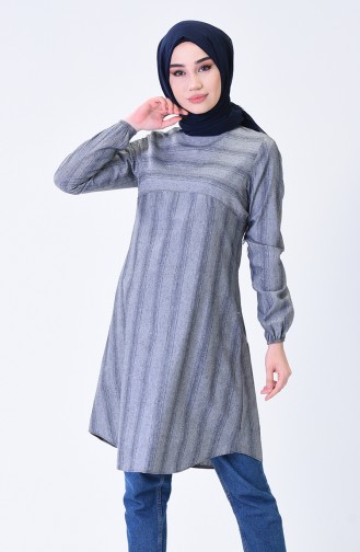 Elastic Sleeve Winter Tunic Gray 1138C-01