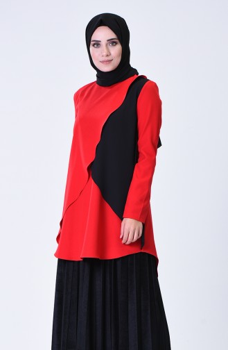 Garnili Tunik 40015-02 Kırmızı