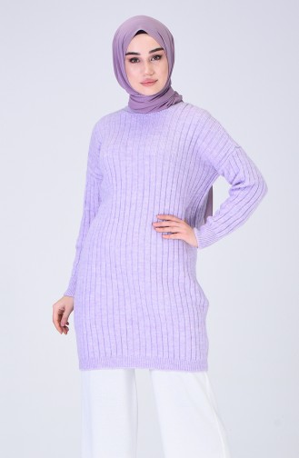 Bat Sleeve Tricot Sweater Lilac 7020-01