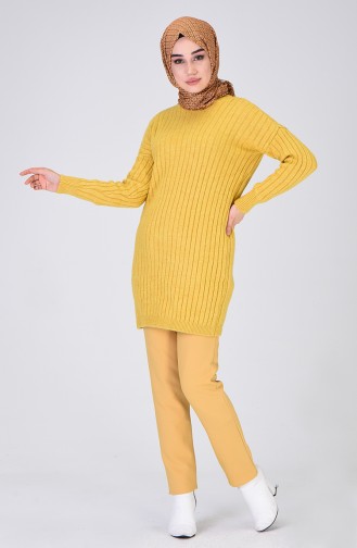 Bat Sleeve Tricot Sweater Mustard 7020-04