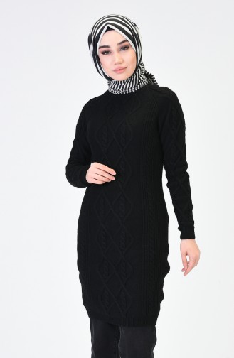 Long Tricot Sweater Black 7031-05