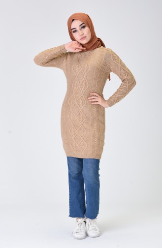 Long Tricot Sweater Mink 7031-07