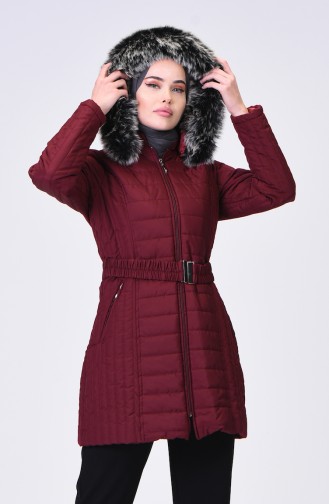 Claret Red Winter Coat 0811-03