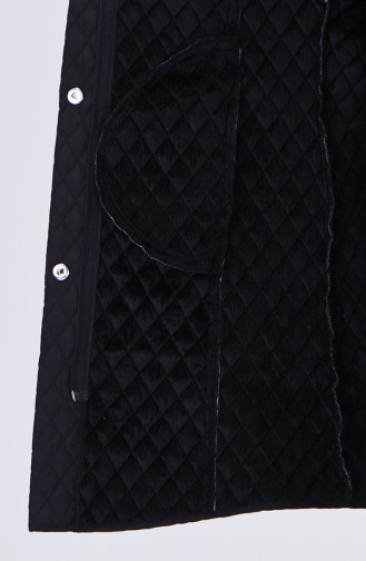 Diamond Patterned Coat 0823-01 Black 0823-01