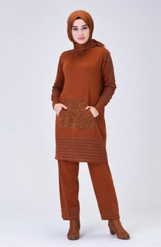 Sequin Tunic Trousers Double Suit 14264-01 Tobacco 14264-01