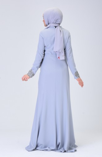 Grau Hijab-Abendkleider 6174A-01