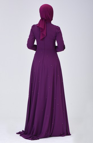 Lace Evening Dress Damson 6172-01