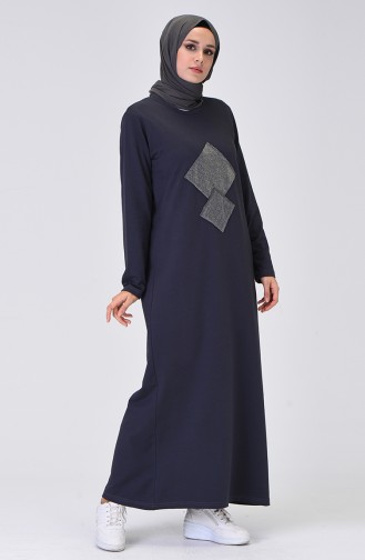 Anthrazit Hijab Kleider 0072-03