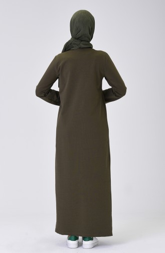 Khaki Hijab Dress 0072-04