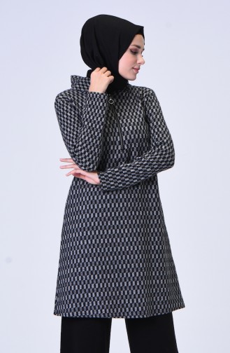 Winter Tunic with Zipper Black 1178-01