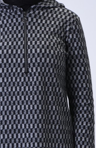Winter Tunic with Zipper Black 1178-01