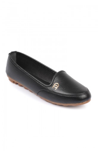 Black Woman Flat Shoe 4550-0