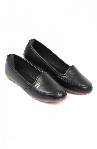 Ballerines Pour Femme 4550-0 Noir Peau 4550-0