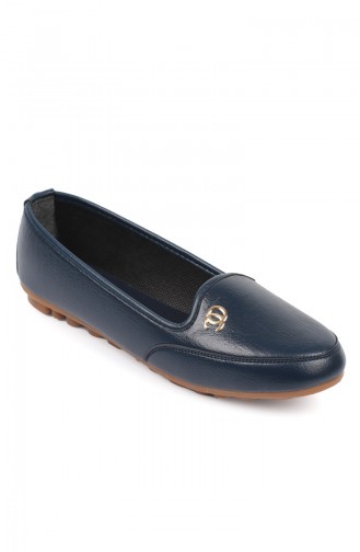 Ballerines Pour Femme 4552-2 Bleu Marine Peau 4552-2